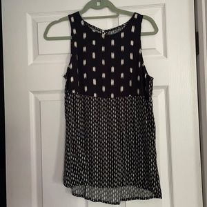 Madewell black and white tank